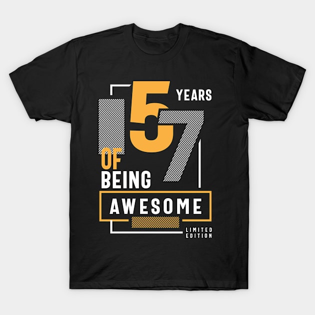 57 Years Of Being Awesome 57th Birthday T-Shirt by cidolopez